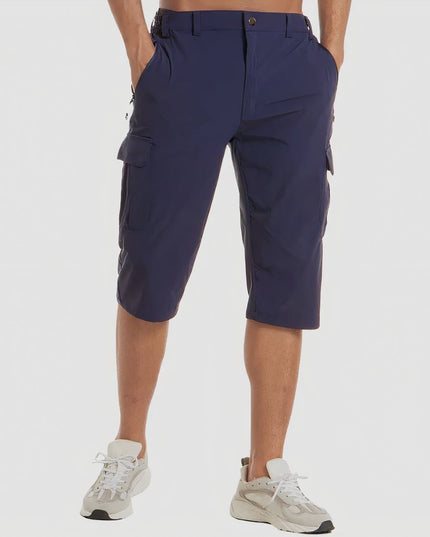 Short cargo à séchage rapide avec poche zippée, style tactique, été pour homme