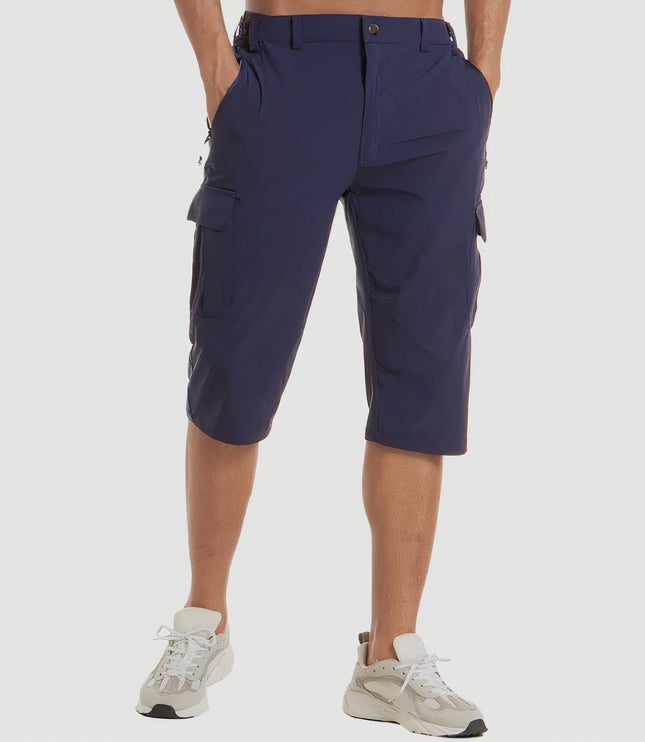 Short cargo à séchage rapide avec poche zippée, style tactique, été pour homme