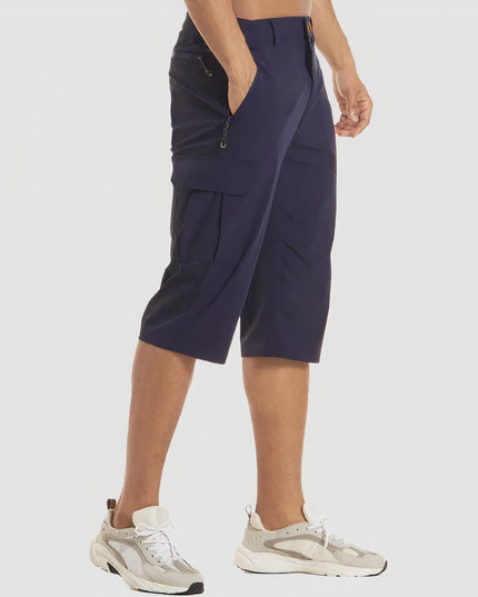 Short cargo à séchage rapide avec poche zippée, style tactique, été pour homme