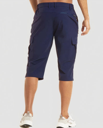 Short cargo à séchage rapide avec poche zippée, style tactique, été pour homme