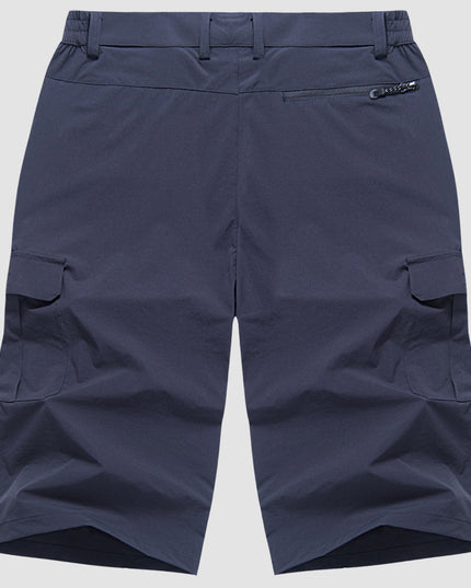 Short cargo à séchage rapide avec poche zippée, style tactique, été pour homme