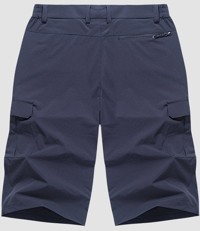 Short cargo à séchage rapide avec poche zippée, style tactique, été pour homme
