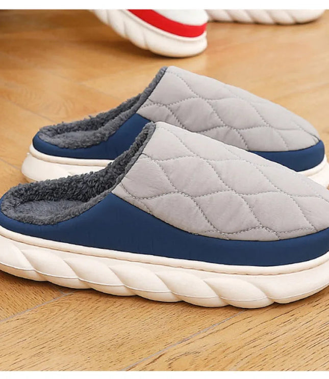 Men's Quilted Mule Slippers with Chunky Sole