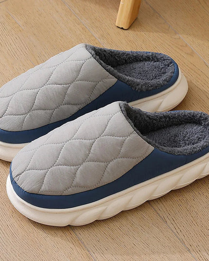 Men's Quilted Mule Slippers with Chunky Sole