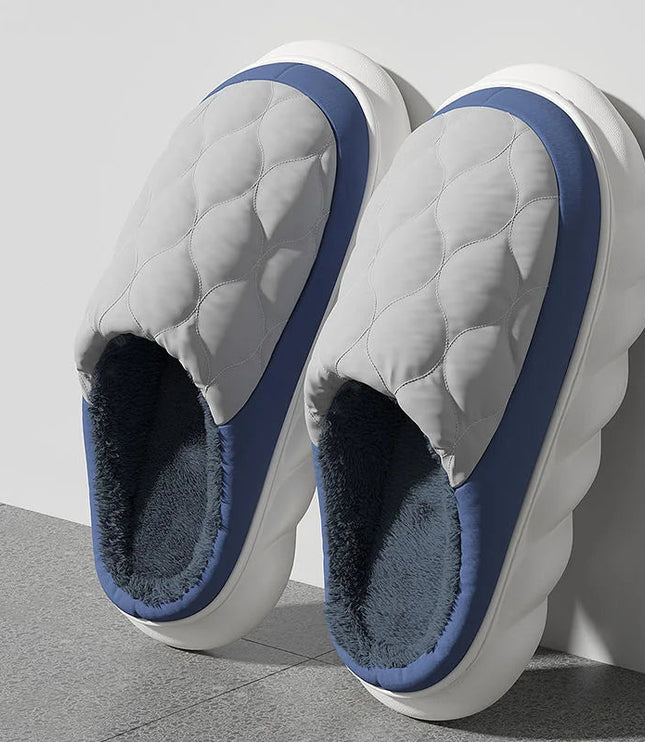 Men's Quilted Mule Slippers with Chunky Sole