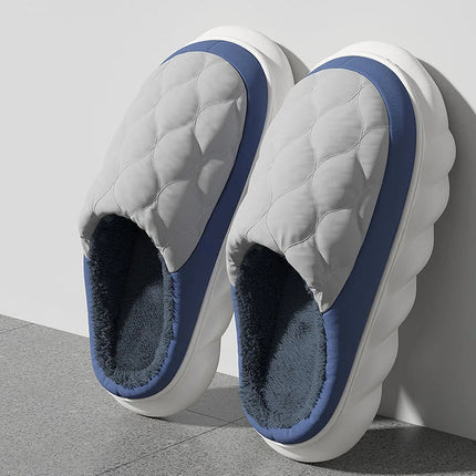 Men's Quilted Mule Slippers with Chunky Sole