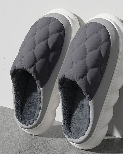 Men's Quilted Mule Slippers with Chunky Sole