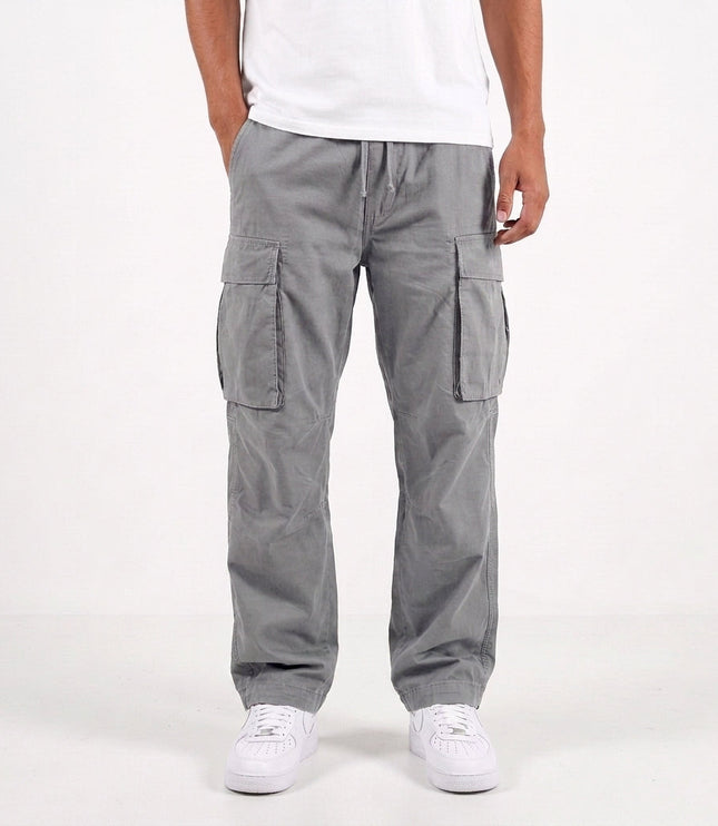 Men's Relaxed Cargo Trousers with Flap Pockets