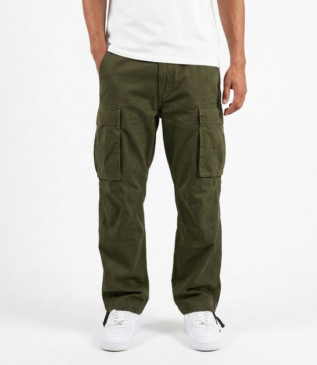 Men's Relaxed Cargo Trousers with Flap Pockets