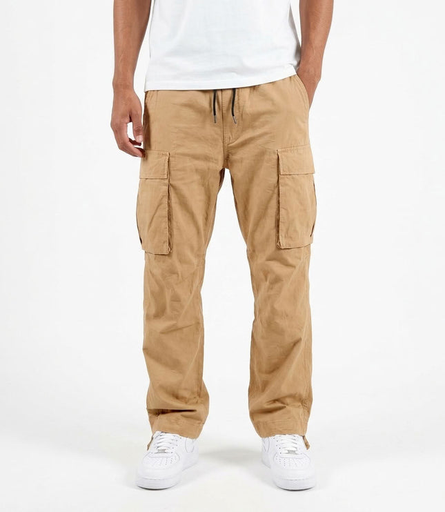 Men's Relaxed Cargo Trousers with Flap Pockets