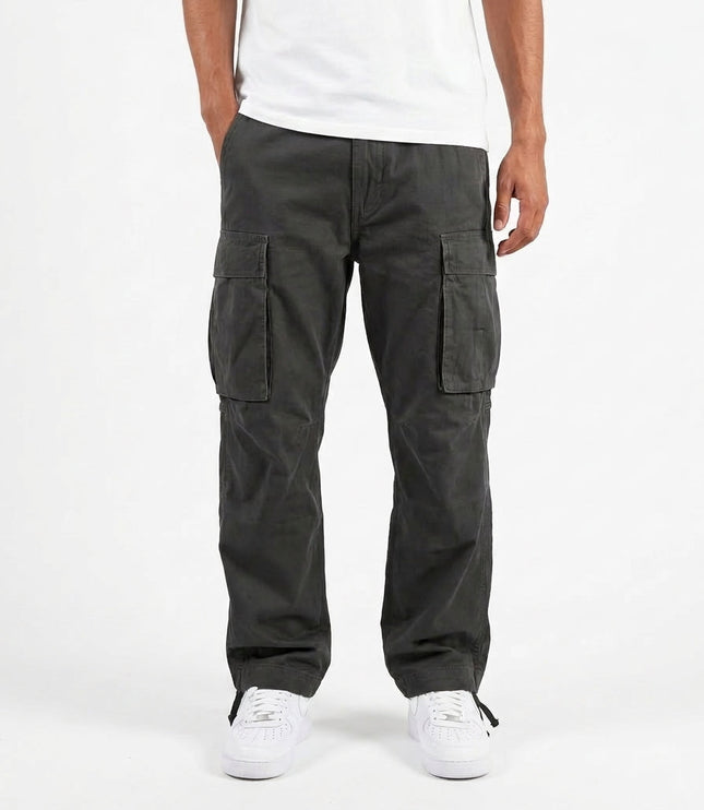 Men's Relaxed Cargo Trousers with Flap Pockets