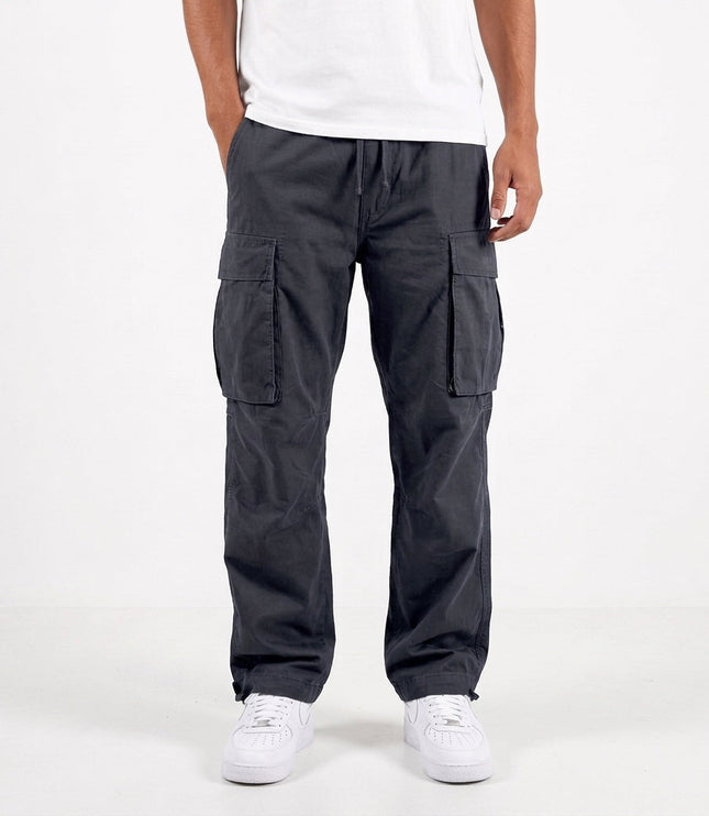 Men's Relaxed Cargo Trousers with Flap Pockets