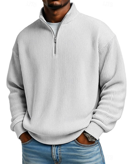 Nash | Ribbed Quarter-Zip Pullover