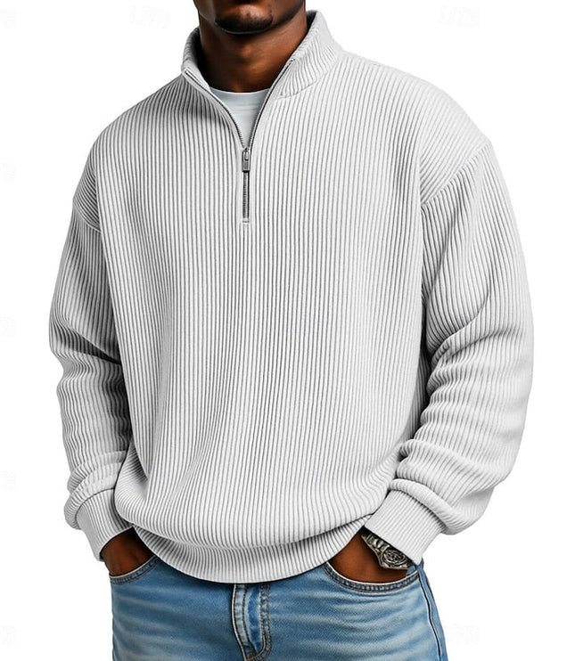 Nash | Ribbed Quarter-Zip Pullover