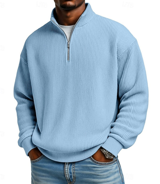 Nash | Ribbed Quarter-Zip Pullover