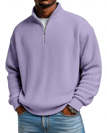 Nash | Ribbed Quarter-Zip Pullover