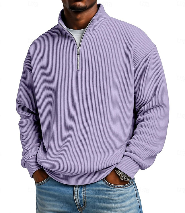 Nash | Ribbed Quarter-Zip Pullover