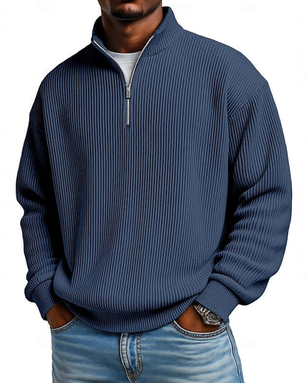 Nash | Ribbed Quarter-Zip Pullover