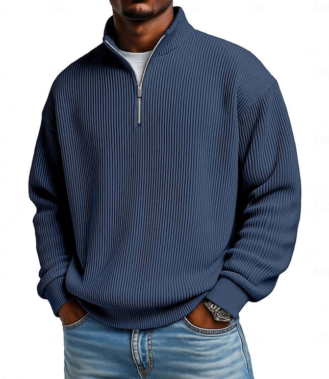Nash | Ribbed Quarter-Zip Pullover