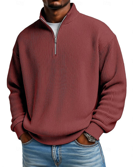 Nash | Ribbed Quarter-Zip Pullover