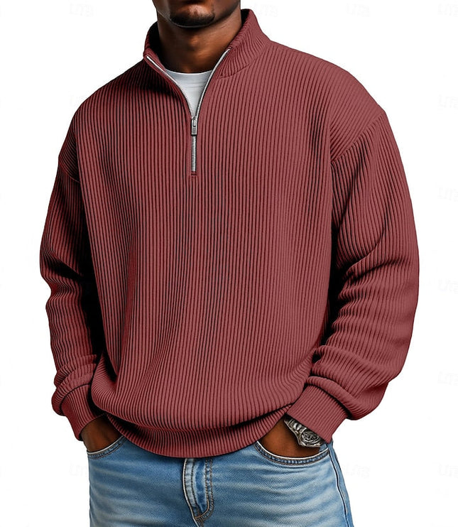Nash | Ribbed Quarter-Zip Pullover