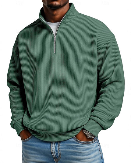 Nash | Ribbed Quarter-Zip Pullover