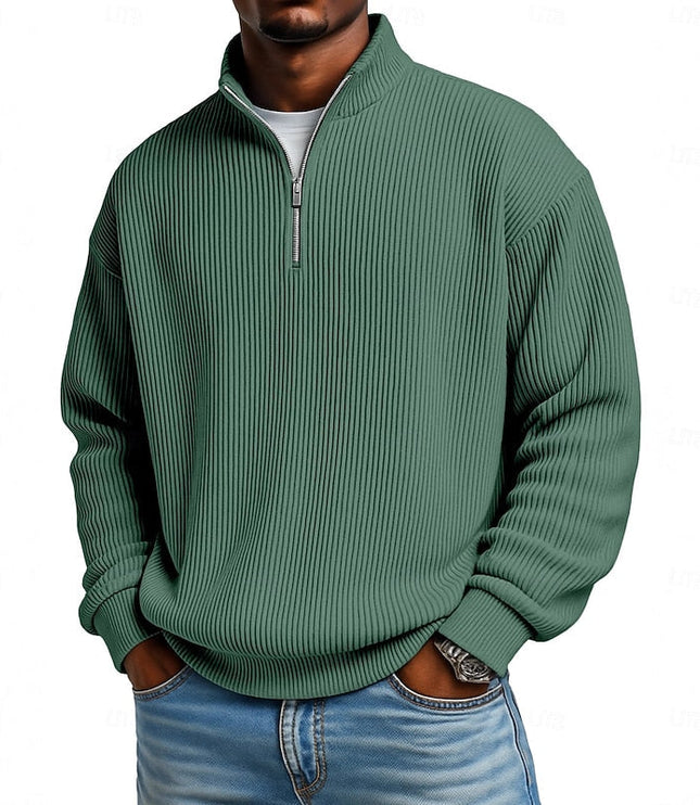 Nash | Ribbed Quarter-Zip Pullover