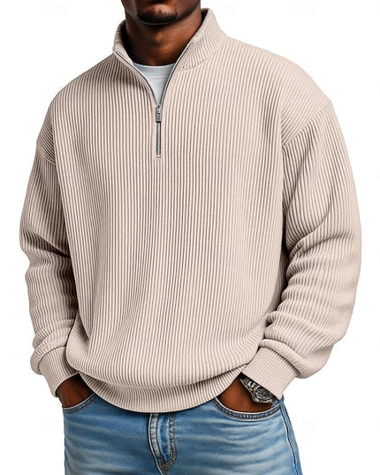 Nash | Ribbed Quarter-Zip Pullover