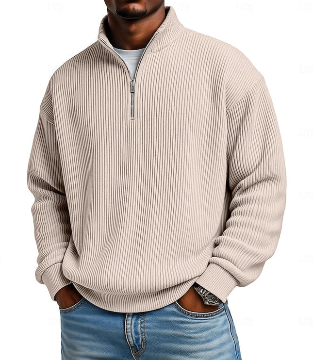 Nash | Ribbed Quarter-Zip Pullover