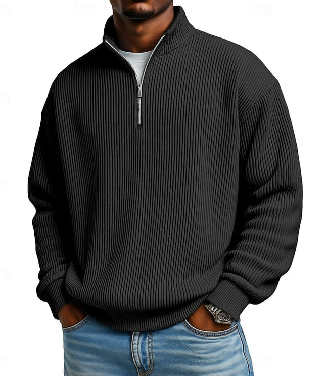 Nash | Ribbed Quarter-Zip Pullover