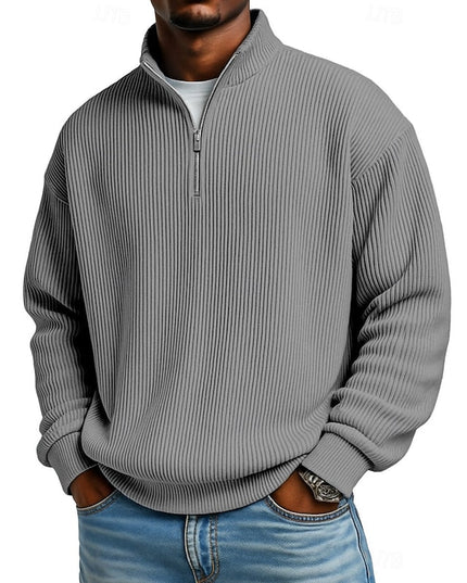 Nash | Ribbed Quarter-Zip Pullover