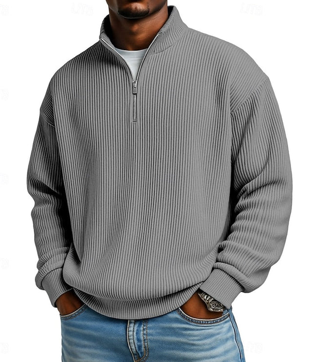 Nash | Ribbed Quarter-Zip Pullover