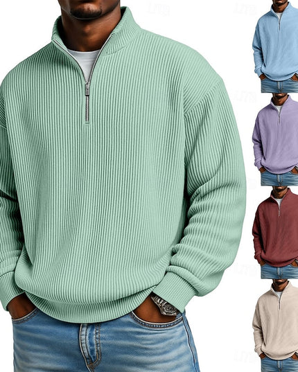 Nash | Ribbed Quarter-Zip Pullover