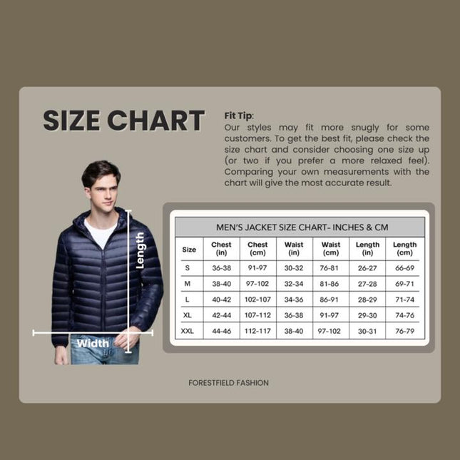 Men's Short Hooded Narrow Channel Puffer Jacket