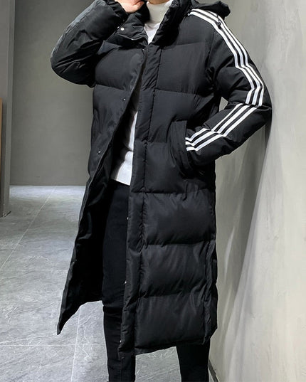 Men's Sleeve Contrast Longline Puffer Jacket