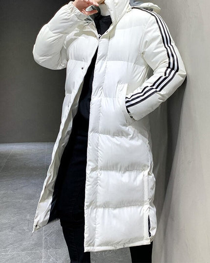 Men's Sleeve Contrast Longline Puffer Jacket