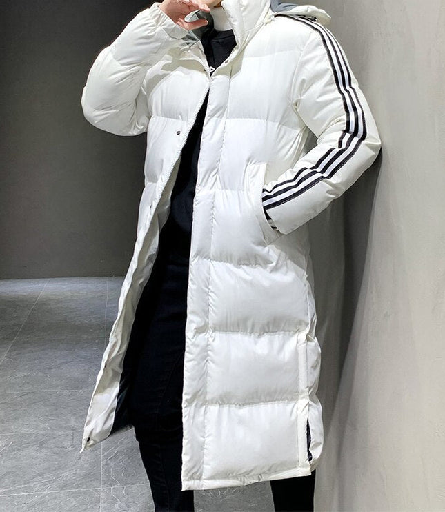 Men's Sleeve Contrast Longline Puffer Jacket