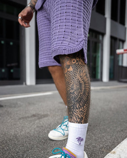 Ensemble d'été pour homme en deux pièces sans manches en maille avec short