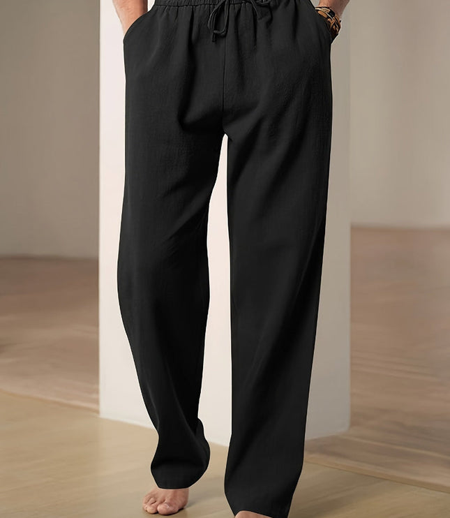 Pantalon Décontracté à Taille Élastique pour Homme avec Cordon de Serrage | Idéal pour les Voyages et les Activités Quotidiennes