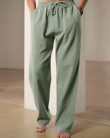 Pantalon Décontracté à Taille Élastique pour Homme avec Cordon de Serrage | Idéal pour les Voyages et les Activités Quotidiennes