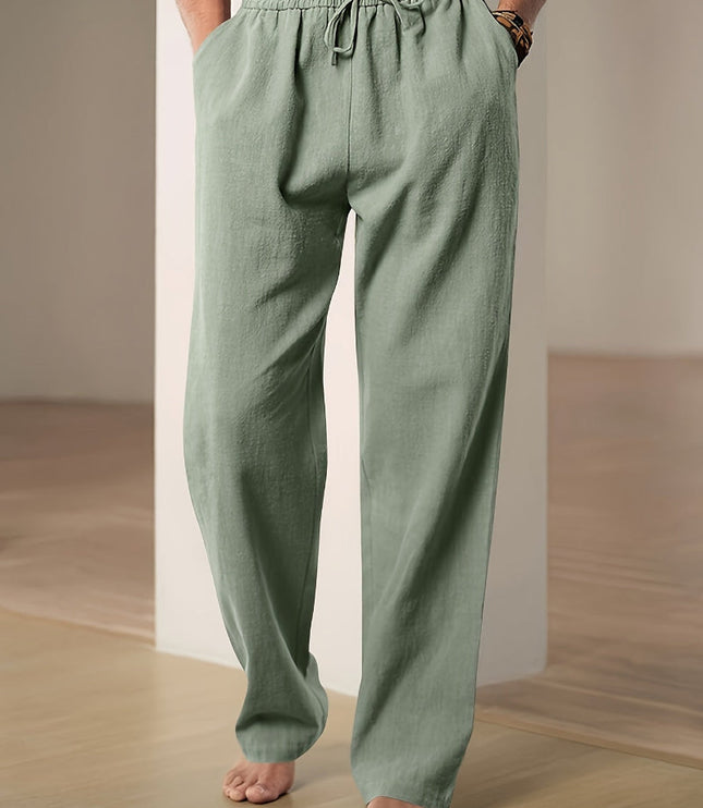 Pantalon Décontracté à Taille Élastique pour Homme avec Cordon de Serrage | Idéal pour les Voyages et les Activités Quotidiennes