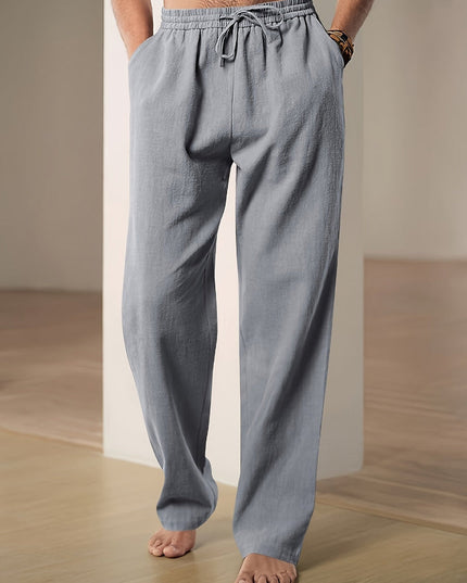Pantalon Décontracté à Taille Élastique pour Homme avec Cordon de Serrage | Idéal pour les Voyages et les Activités Quotidiennes