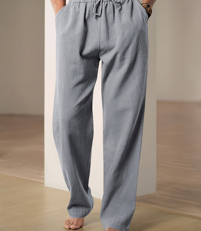 Pantalon Décontracté à Taille Élastique pour Homme avec Cordon de Serrage | Idéal pour les Voyages et les Activités Quotidiennes