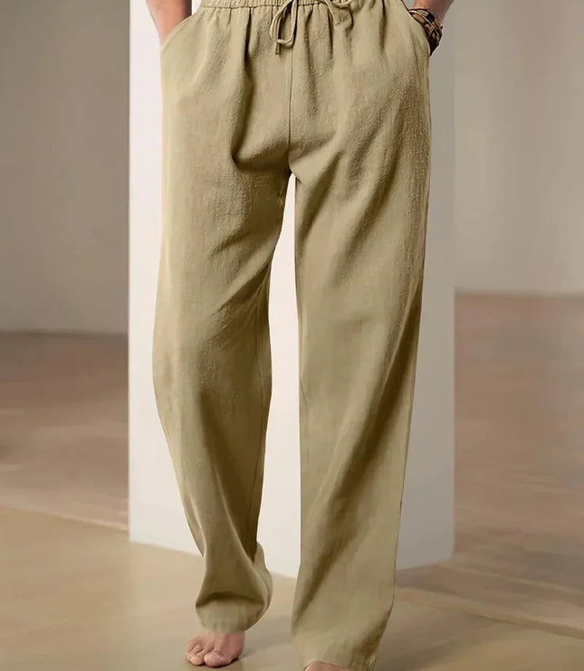 Pantalon Décontracté à Taille Élastique pour Homme avec Cordon de Serrage | Idéal pour les Voyages et les Activités Quotidiennes