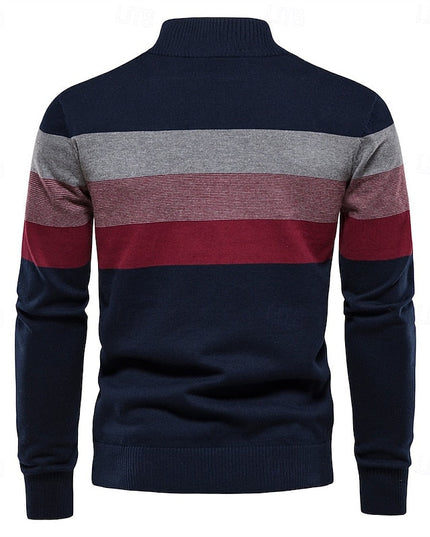 Miles | Colour-Block Quarter-Zip Sweater