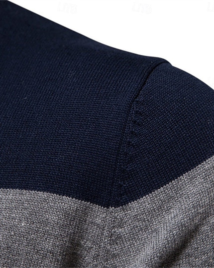 Miles | Colour-Block Quarter-Zip Sweater