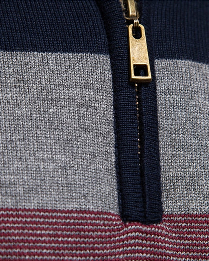Miles | Colour-Block Quarter-Zip Sweater