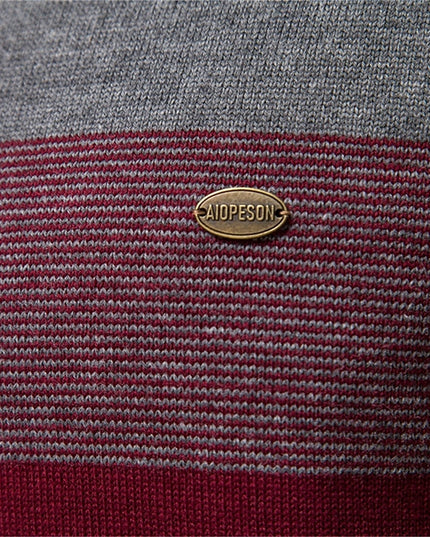 Miles | Colour-Block Quarter-Zip Sweater