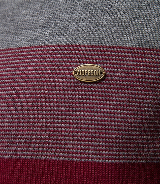 Miles | Colour-Block Quarter-Zip Sweater