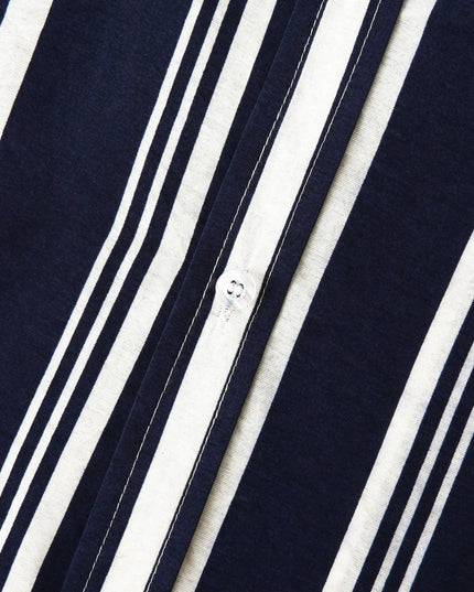 Chemise d'été rayée pour homme à manches courtes et boutons